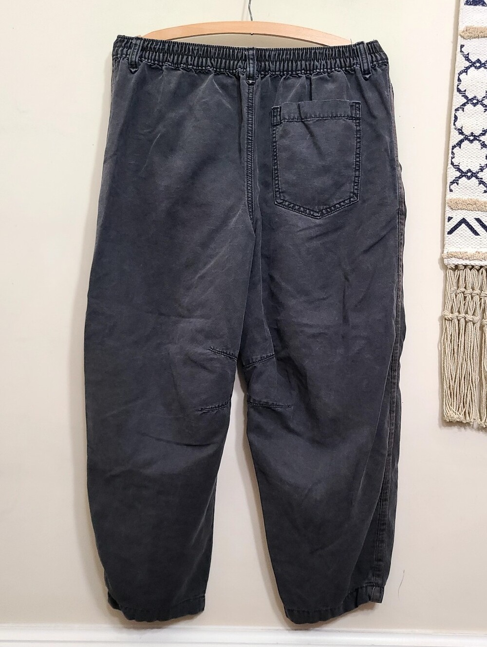 Aerie Barrel Leg Pants In Charcoal Size Medium - Picture 4 of 4